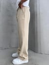 Gabardin Kumaş Pantolon Krem