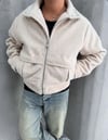 Oversize Kaşe Ceket Krem
