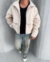 Oversize Kaşe Ceket Krem