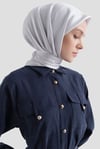 Armine Sura Saf İpek Eşarp Beyaz