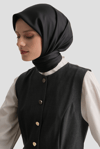 Armine Sura Saf İpek Eşarp Siyah