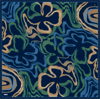 Lacivert Soyut Desen %100 Twill İpek Eşarp 4301 - 84