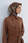 Saf İpek Twill Eşarp 9512D 54