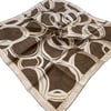 Sisley Sura Saf İpek Eşarp Camel Soyut Desen 2042