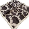 Sisley Twill Saf İpek Eşarp Acı Kahve Soyut Desen 2030