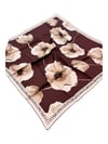 Sisley Twill Saf İpek Eşarp Bordo Çiçek Desen 2025