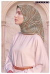 Sisley Twill Saf İpek Eşarp Gri Çizgi Desen 2028 