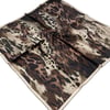 Sisley Twill Saf İpek Eşarp Kahverengi Leopar Desen 2027