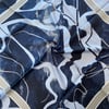 Sisley Twill Saf İpek Eşarp Mavi 2031