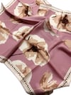Sisley Twill Saf İpek Eşarp Mavi Çiçek Desen 2025