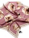Sisley Twill Saf İpek Eşarp Mavi Çiçek Desen 2025