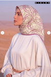 Sisley Twill Saf İpek Eşarp Toz Pembe Çizgi Desen 2028
