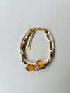 GOLDEN GLOW - SİTRİN, İNCİ, HEMATİT BİLEKLİK