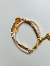 GOLDEN GLOW - SİTRİN, İNCİ, HEMATİT BİLEKLİK