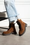 Kadın Bot & Bootie Süet Bej Orta Topuklu Casual/Günlük Soğuk Havaya Dayanıklı
