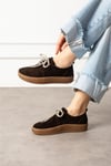 Kadın Loafer Ayakkabı Süet Kahverengi Kısa Topuklu Casual/Günlük