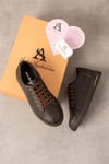 Kadın Sneaker Hakiki Deri Kahverengi Kısa Topuklu Casual/Günlük