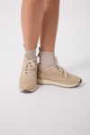 Kadın Sneaker Süet Bej Kısa Topuklu Casual/Günlük Dokuma