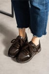Kadın Sneaker Süet Kahverengi Kısa Topuklu Casual/Günlük