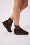 Kadın Sneaker Süet Kahverengi Kısa Topuklu Casual/Günlük Dokuma