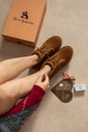 LILA Kadın Converse Bot Süet Hakiki deri