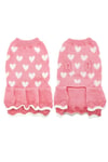 Kedi Köpek Kıyafeti & Elbisesi Pembe Kalpli Elbise Heart Dress