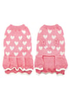 Kedi Köpek Kıyafeti & Elbisesi Pembe Kalpli Elbise Heart Dress
