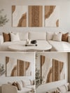 Velura Tablo Üçlü Set | Kahve
