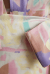 Fiyonk Detaylı Desenli Kimono Pembe