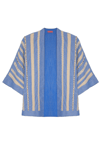 İşlemeli Kimono Mavi