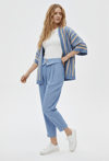 İşlemeli Kimono Mavi