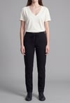 Lyocell Karışımlı V Yaka T-shirt-Ekru