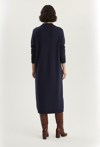 Oversize Triko Elbise Lacivert