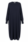 Oversize Triko Elbise Lacivert