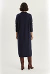 Oversize Triko Elbise Lacivert