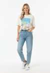Santorini Baskılı Oversize T-Shirt