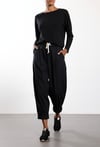 Siyah Duble Paça Barrel Pantolon 51270