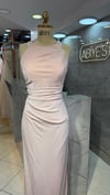 HALTER YAKA SİMLİ KUMAŞ YIRTMAÇLI