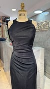 HALTER YAKA SİMLİ KUMAŞ YIRTMAÇLI
