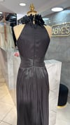 HALTER YAKASI ÇİÇEK DETAYLI JANJAN KUMAŞ