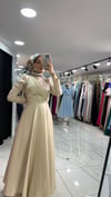TAŞLI KLOŞ TESETTÜR ELBİSEABİYES - CENNET GÜL KAHVECİ