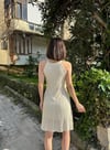 Ajurlu Kendinden Desenli Astarlı Örme Mini Elbise