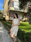 Ajurlu Kendinden Desenli Astarlı Örme Mini Elbise