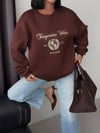 Bisiklet Yaka Nakışlı Oversize Sweat