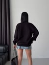 Bisiklet Yaka Nakışlı Oversize Sweat