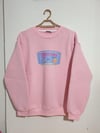 Bisiklet Yaka Oversize Salaş Pamuklu Şardonlu Sweatshirt