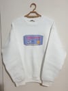 Bisiklet Yaka Oversize Salaş Pamuklu Şardonlu Sweatshirt