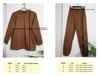Çok Bol Oversize Bol Kesim Süet Sweat Pantolon ikili Takım
