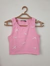 Fitilli Fiyonklu Askılı Crop Atlet Bluz