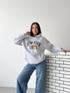 Kapüşonlu Oversize Ayıcık Baskılı Sweatshirt